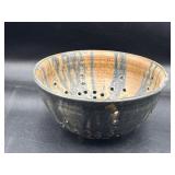 handmade stoneware berry bowl colander