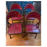 4 Vintage folding chairs