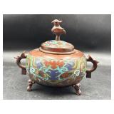Vintage Cloisonnï¿½ enamel bowl signed