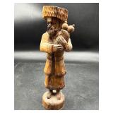 hand-carved wooden figurine