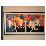 Framed original pastel Zac Weil 1991