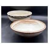 Signed pottery bowls