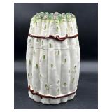 Vintage Italian Majolica asparagus bundle canister
