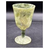 hand-carved nephrite jade goblet