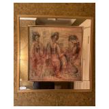 Framed print Geisha Girls by artist Edna Hibel