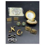 Vintage cuff links (McDonaldï¿½s), brooch and more