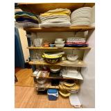 Large lot of serving pieces
