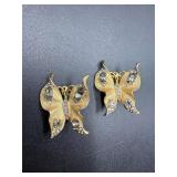 vintage Crown Trifari butterfly earrings