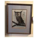 Print- Le Petit Hibou by Bernard Buffet