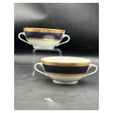 Philippe Deshouliï¿½res cream soup  cobalt blue gold