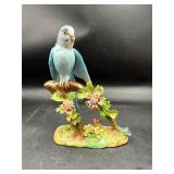 STAFFORDSHIRE BLUE BIRD BUDGIE PARAKEET JT JONES