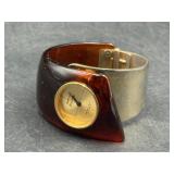 vintage Marcel Boucher lucite hinged cuff watch