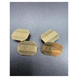 6 grams 14k yellow gold vtg cuff links monogram