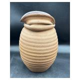Signed pottery vase