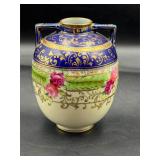 Nippon porcelain vase intricate hand-painted