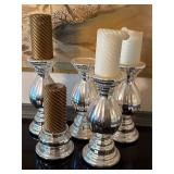 Candle holders - vintage Mercury glass