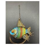Chinese Enamel / Filigree Articulated Fish Pendant