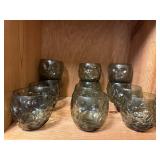 12 vintage vintage glass tumblers