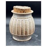 Signed pottery with cork top