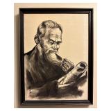 25x19ï¿½ Chinese ink portrait painting