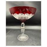Signed Miller Rogaska crystal footed compote bowl