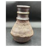 Signed pottery vase
