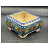 Made in Mexico small planter hand painted