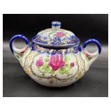 hand-painted lidded sugar bowl from Japan