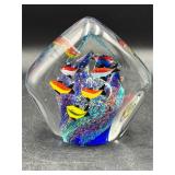 Art glass fish under the sea paperweight