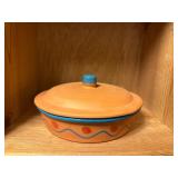 Terracotta covered tortilla warmer Portugal Himark