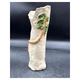 Signed pottery by Nanci Weil palm tree vase