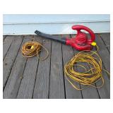 Troy-Bilt electric leaf blower &  extension cords