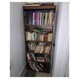 2nd floor bookshelf and books