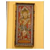 22x10ï¿½ Burmese sand painting wall decor framed