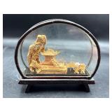 Vintage Chinese Diorama Hand Carved Cork