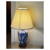 Asian ceramic lamp Famille Bleu glaze