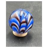 Art glass round ball on stand