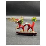 Vtg Chinese Cloisonnï¿½ Enamel Dragon Figurine