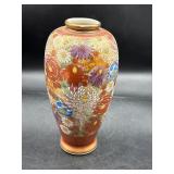 Meiji Millefleur Satsuma Chrysanthemum Flower Vase