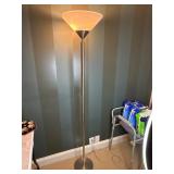 Plastic shade floor lamp