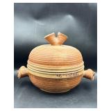 Repaired & chipped signed pottery tureen