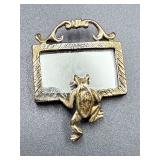 sterling silver brooch charming frog looking