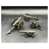 Vintage mini replica civil war cannons