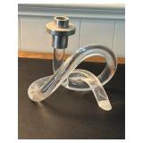 vtg Dorothy Thorpe Lucite pretzel candle holder