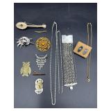 Costume jewelry lot money clips ect