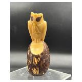 hand-carved owl figurine