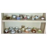 Beautiful assortment of tea cups and saucers