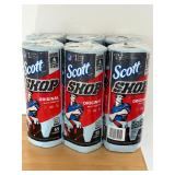 6 rolls of Scott SHOP PAPER-TOWELS