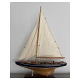 24ï¿½ tall Wooden Sailboat Decor Yacht Model