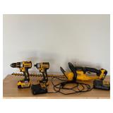 DeWalt cordless drill, impact, & hedger